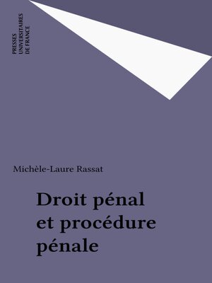 cover image of Droit pénal et procédure pénale